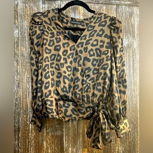 Banana Republic Satin Wrap Blouse -Petite XXS